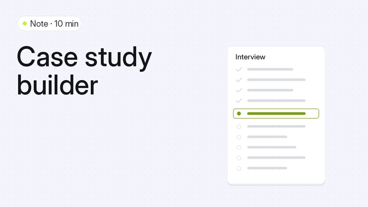 An interview step, “Key decisions and why”, beside a draft placeholder.